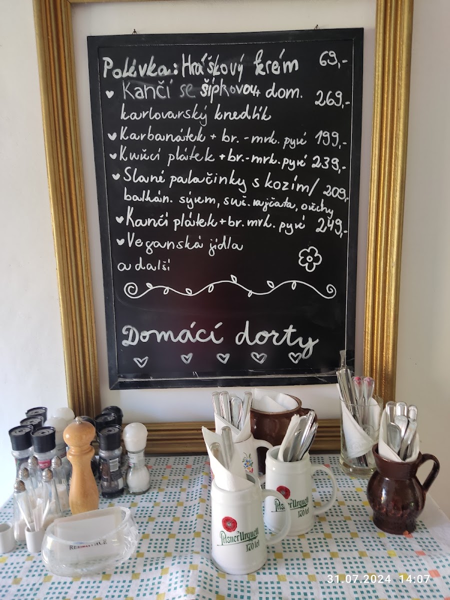 Menu U Kone - Restaurace S Cukrarnou-5